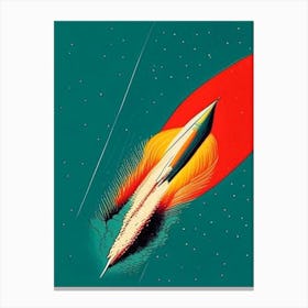 Comet 2 Vintage Sketch Space Canvas Print