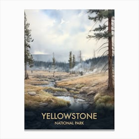Yellowstone National Park Vintage Travel Poster 7 Canvas Print