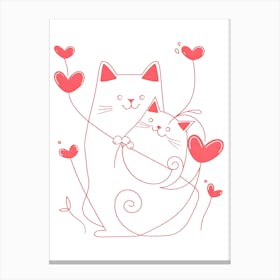 Valentine'S Day Card Canvas Print