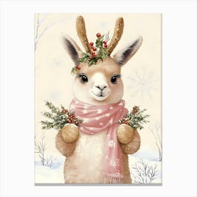 Christmas Llama Canvas Print