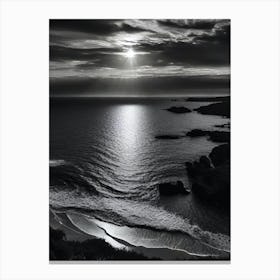 Moonlight Over The Ocean Canvas Print