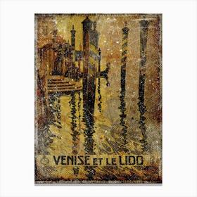 Vintage Travel Poster ― Venise Et Le Lido Canvas Print