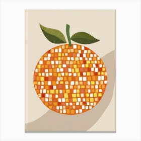 Orange With Squares Canvas Print