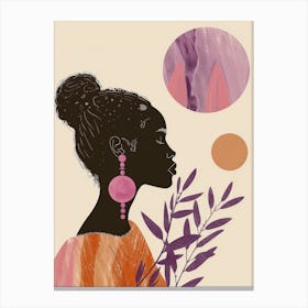 African Woman With Earrings 5 Canvas Print