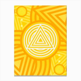 Geometric Abstract Glyph in Happy Yellow and Orange n.0077 Canvas Print