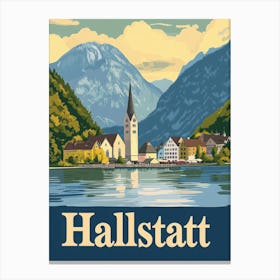 Aihrgdesign A Vintage Travel Poster Of Hallstatt Featuring Th B7f8379a 7f45 4127 8ede 782a04eaf8b5 0 Canvas Print