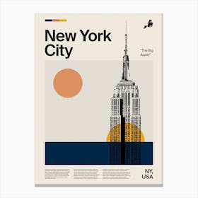 Mid Century New York City Travel Canvas Print