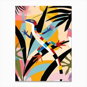 Colourful Rainbow Lizard Modern Abstract Illustration 2 Canvas Print