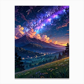 Night Sky Anime aesthetic 27 Canvas Print