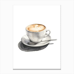 Watercolor Coffee Illustration Canvas Print