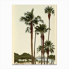 Cala Bassa Beach Ibiza Spain Vintage Canvas Print