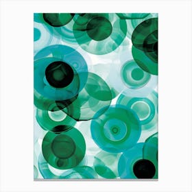 Green Circles 3 Canvas Print