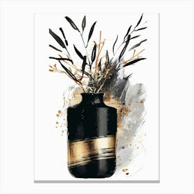 Gold Vase 3 Canvas Print