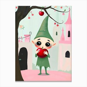 Fairytale Elf With Cherry Stampe su tela