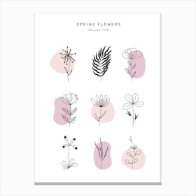 Spring Pink Flowers Canvas Print