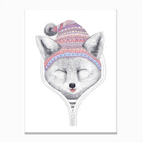 Fox In A Hood Canvas Print