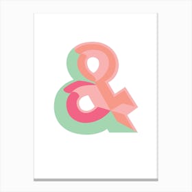 Tropical Ampersand Canvas Print