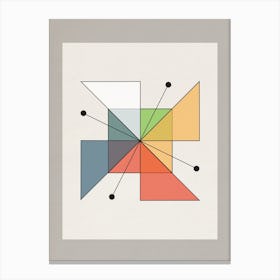 Bauhaus Rainbow Windmill Canvas Print