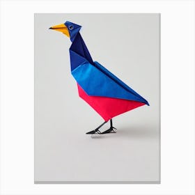 Baldpate Origami Bird Canvas Print