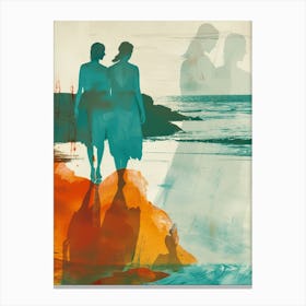 Shadows On The Beach Canvas Print