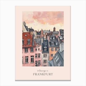 Mornings In Frankfurt Rooftops Morning Skyline 1 Canvas Print