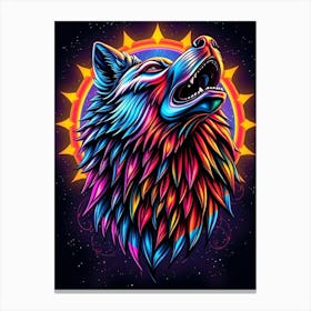 Psychedelic Wolf Head Toile