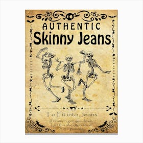 Authentic Skinny Jeans Canvas Print