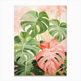 Tropical Plant Painting Monstera Deliciosa 5 Canvas Print