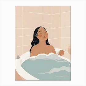 Bathing Woman Canvas Print