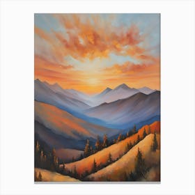 Sunset In The Mountains 98 Canvas Print