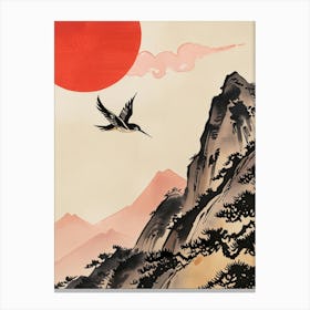 Asian Bird In Flight Canvas Print