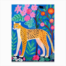 Maximalist Animal Painting Cheetah 1 Canvas Print