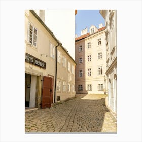 Cobblestone Street In Vienna Canvas Print