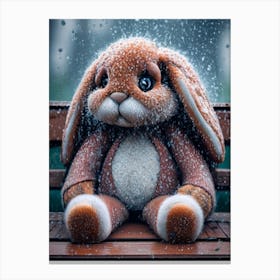 Bunny In The Rain 1 Canvas Print