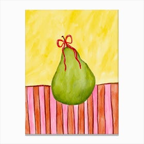 Pear and Grid Canvas Print