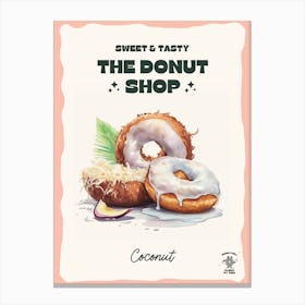 Coconut Donut The Donut Shop 1 Canvas Print