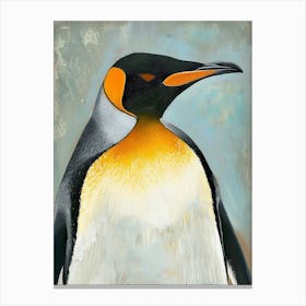 King Penguin Saunders Island Colour Block Painting 1 Canvas Print