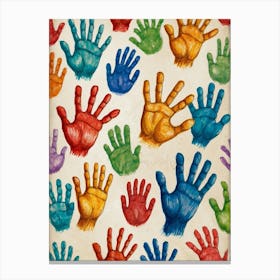 Handprints 1 Canvas Print