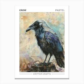 Crow Pastel Watercolour 3 Poster Leinwandbild