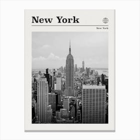 New York City Black And White Canvas Print
