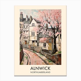 Alnwick (Northumberland) Painting 4 Travel Poster Canvas Print