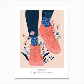 Step Into Spring Flowers And Sneakers Spring 5 Canvas Print