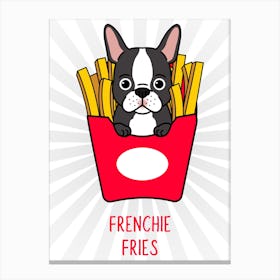 French Fries - Cute Dog Tee Maker - dog, puppy, cute, dogs, puppies 1 Canvas Print