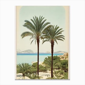 Cala Varques Beach Mallorca Spain Vintage Canvas Print