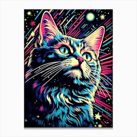 Nebula Clawsonance, Psychedelic Cats series Canvas Print