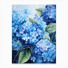 Blue Hydrangeas 4 Canvas Print
