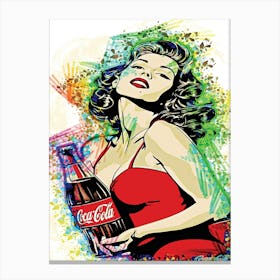 Coca Cola Girl Canvas Print