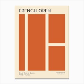 French Open Roland Garros Grand Slam Tennis Canvas Print