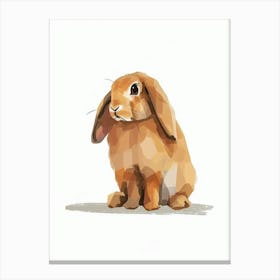 Flemish Giant Rabbit Kids Illustration 2 Canvas Print