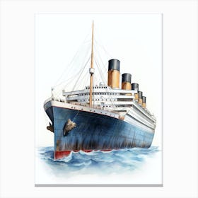 Titanic Ship Colour Pencil 1 Canvas Print